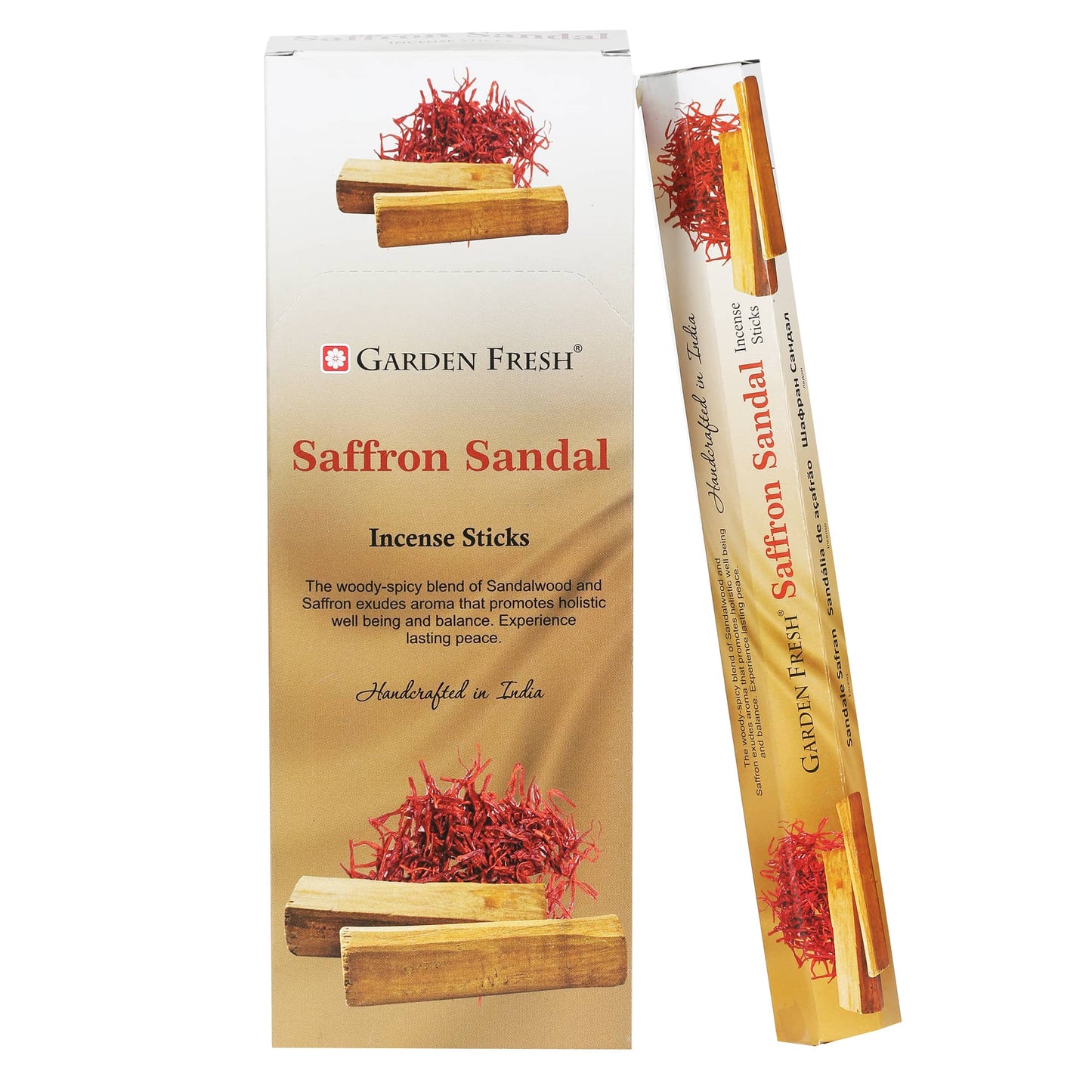 Saffron Sandal Hexagon Incense sticks